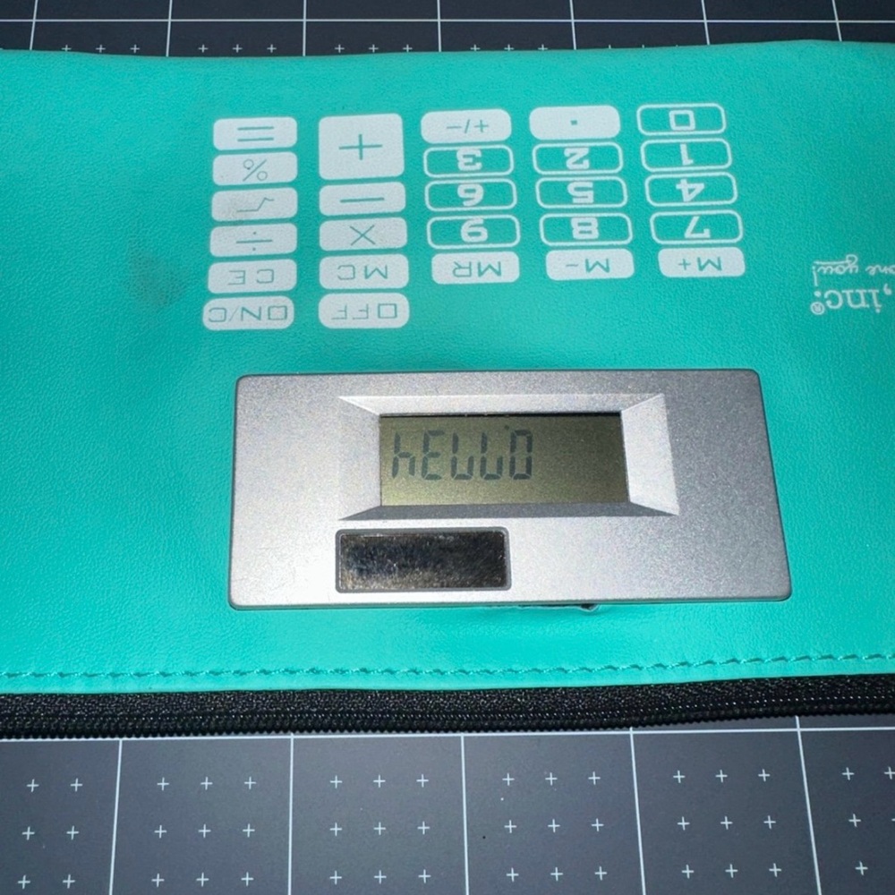 Teal Calculator Pencil Case - Picture 2 of 3